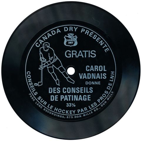 Canada Dry Hockey Record - Carol Vadnais 1970