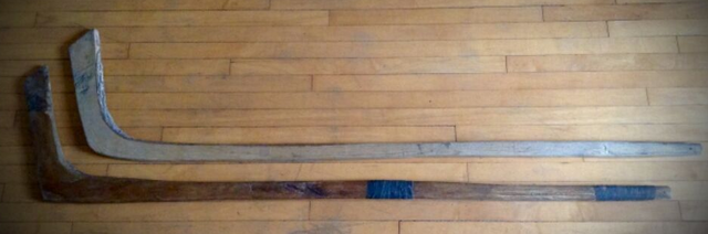 Antique Ice Hockey Sticks - One is Carbon-14 dated to 1843