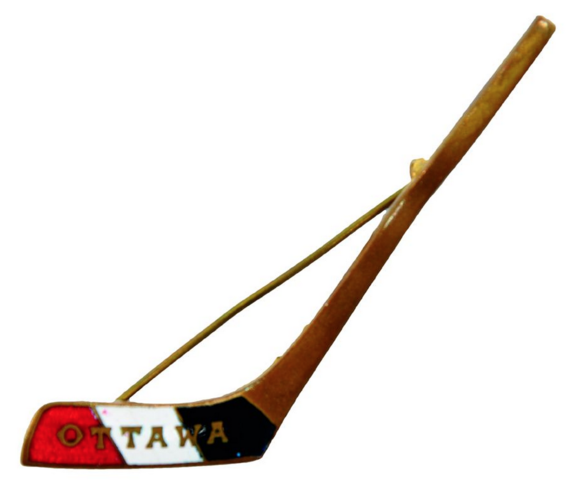 Ottawa Senators Antique Hockey Stick Pin - circa 1910