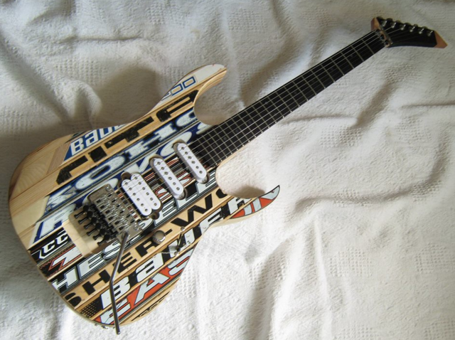 Hockey Stick Guitar by @johnnybguitars