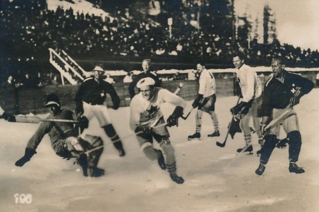 1928 Winter Olympics Gold Medal Hockey Game - Canada vs Swiss