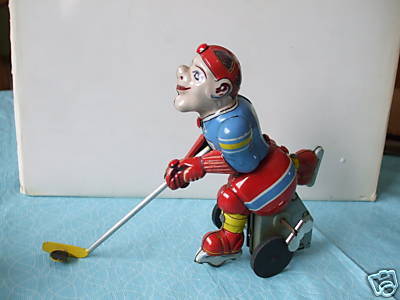 Wind Up Hockey Toy 1950s  1