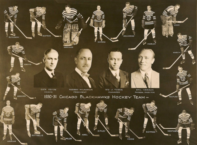Chicago Black Hawks Team Photo 1930 - 31