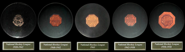 Early Game Hockey Pucks 1917 to 1958