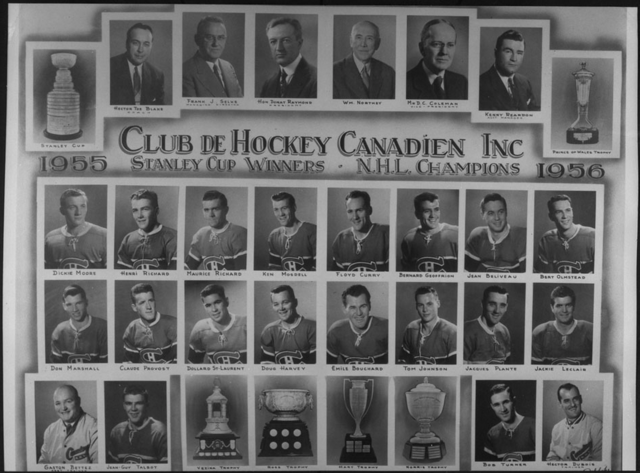 Montreal Canadiens Stanley Cup Champions 1956