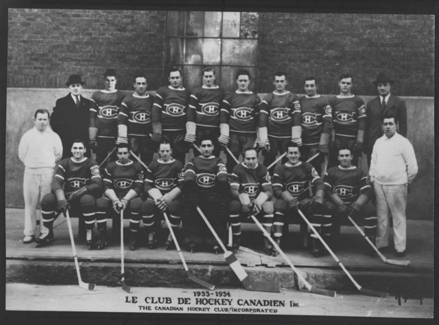 Montreal Canadiens Team 1933 - 1934 Season