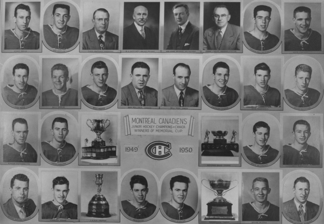 Montreal Junior Canadiens Memorial Cup Champions 1950