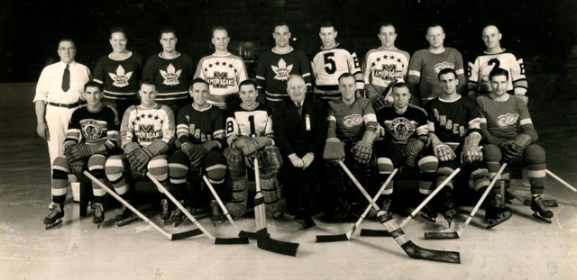 Howie Morenz Memorial Game NHL All-Stars Team Photo 1937