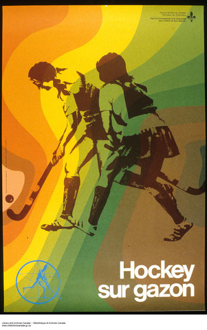 Gouvernement du Quebec Field Hockey Poster 1975 