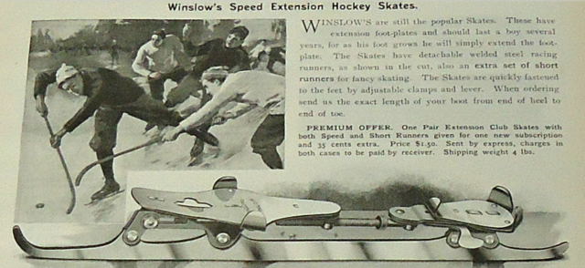 Winslow's Speed Extension Hockey Skates 1899