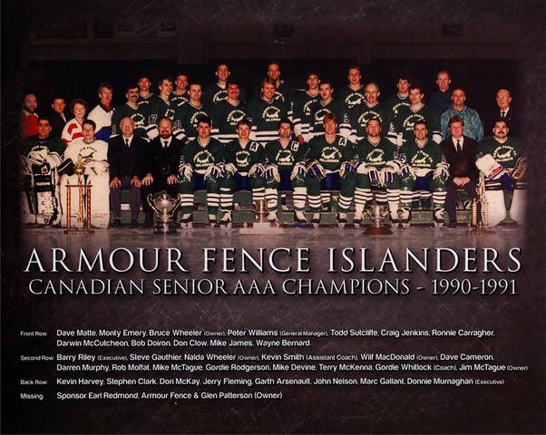 Charlottetown Armour Fence Islanders Allan Cup Champions 1991