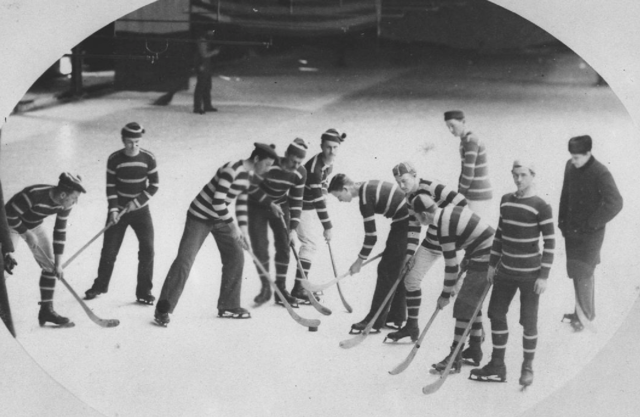 McGill University Hockey Team 1881 at Crystal Palace, Montreal 