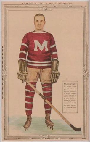 Nels Stewart - La Presse Hockey Photo December 22, 1928