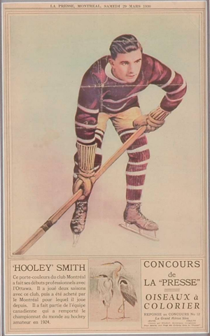 Hooley Smith - La Presse Hockey Photo March 29, 1930