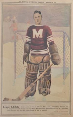 Dave Kerr La Presse Hockey Photo February 7, 1932