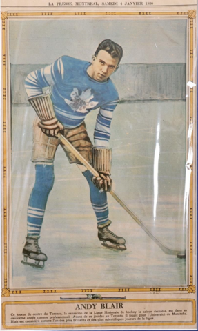 Andy Blair La Presse Hockey Photo January 4, 1930