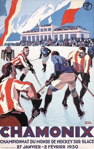 1930 World Ice Hockey Championships Poster