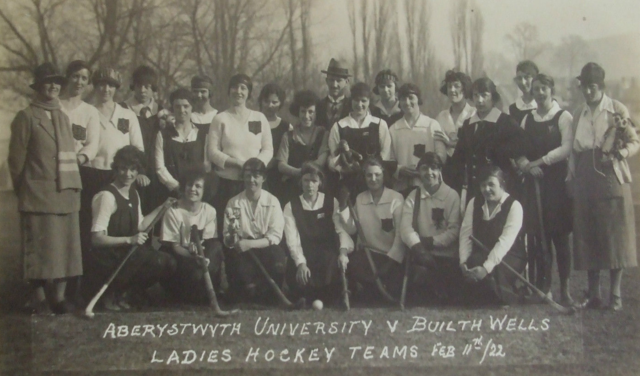Aberystwyth University Hockey vs Builth Wells Hockey Team 1922