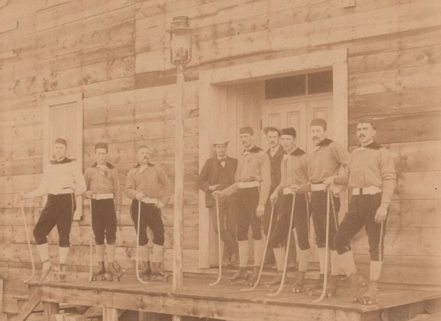 Antique Roller Polo Team 1890s Connecticut Roller Polo