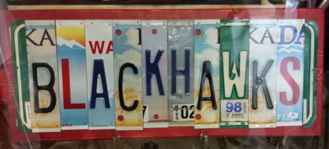 Chicago BlackHawks Licence Plate