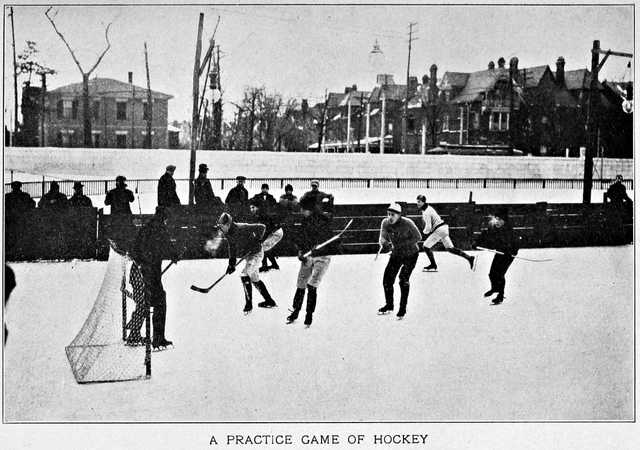 A practice game of hockey