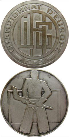 1933 European Ice Hockey Championships Silver Medal won by Austria