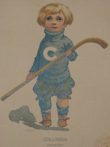 Columbia Hockeying Postcard 1907 - Columbia University Hockey History