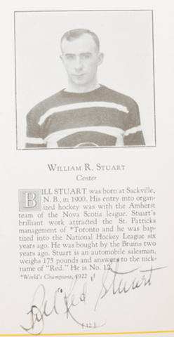 Billy "Red" Stuart Boston Bruins 1926