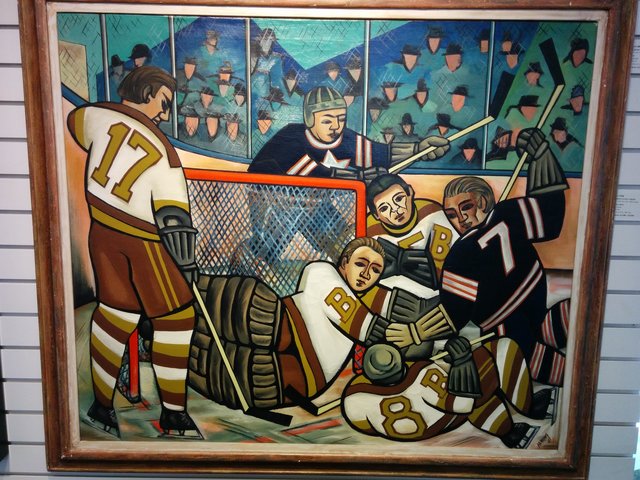 Hockey Melee by Ernest Caven Atkins 1941