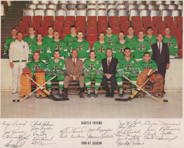 Seattle Totems 1966-67 Team Photo with Autographs