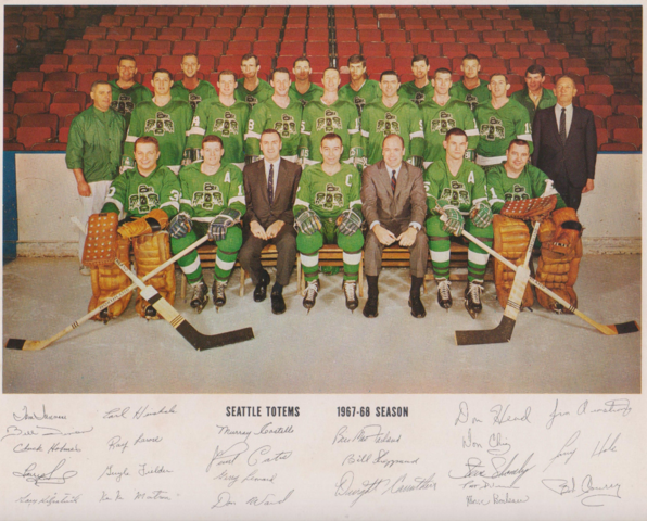 Seattle Totems 1967-68 Team Photo with Autographs