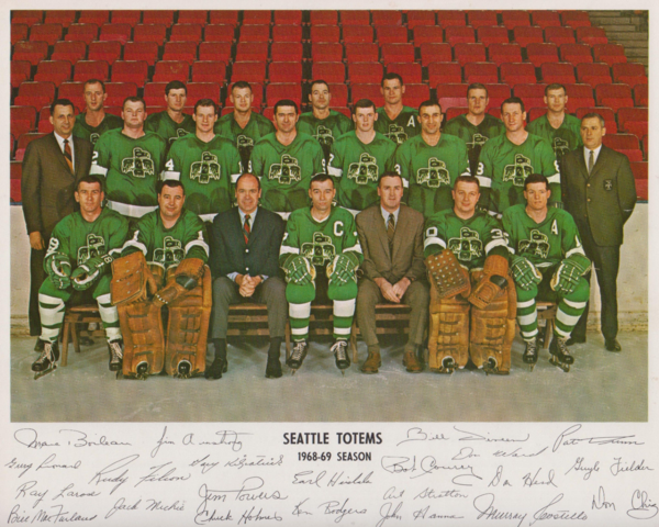 Seattle Totems 1968-69 Team Photo with Autographs
