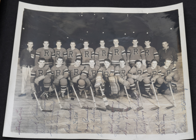 New York Rovers Autographed Team Photo 1947 Eastern Hockey League