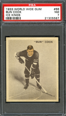 World Wide Gum Ice Kings V357 Hockey Card #66 Bun Cook 1933