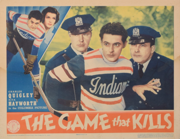The Game That Kills Movie Lobby Card with Charles Quigley & Rita Hayworth 1937 