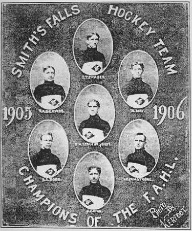falls hockey smiths amateur league team 1906 champions federal smith season fahl 1905 hockeygods wikia goalie string third november