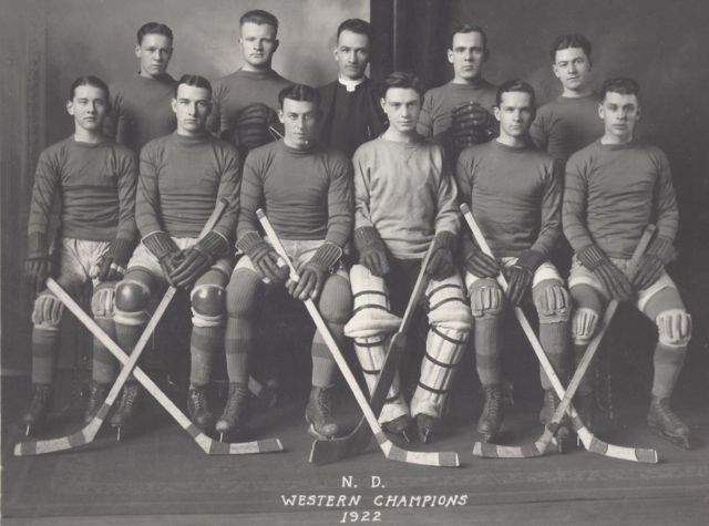University of Notre Dame Men's Hockey Team - Western Champions 1922