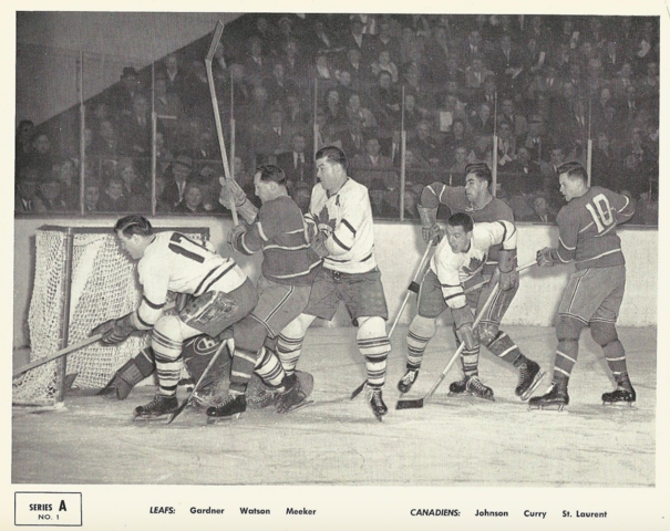 Quaker Oats Action Series A No. 1 Montreal Canadiens vs Toronto Maple Leafs 1951