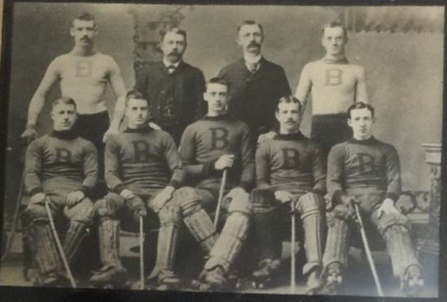 Boston Roller Polo Team at Tremont Temple - circa 1900