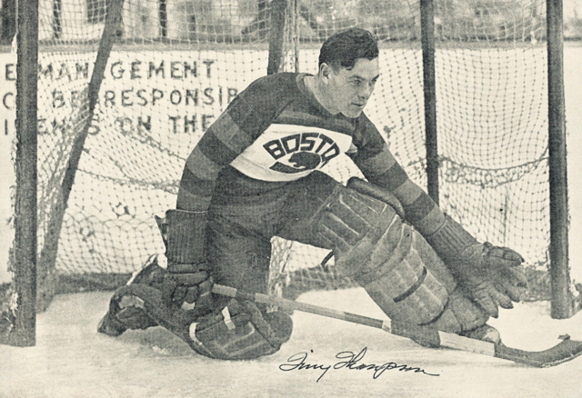 Cecil "Tiny" Thompson Boston Bruins 1930