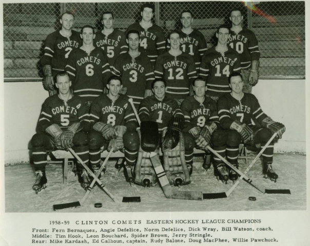 Clinton Comets Hockey Team 1958-59 Eastern Hockey League Champions