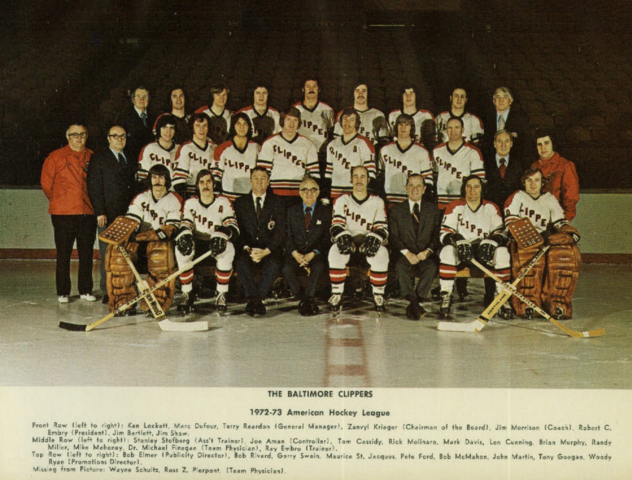 Baltimore Clippers 1973 American Hockey League
