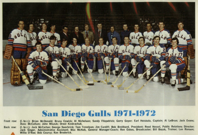 San Diego Gulls 1971 Western Hockey League