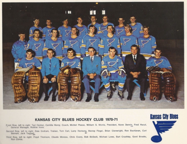 Kansas City Blues Hockey Club 1970 Central Hockey League