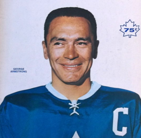 George "Chief" Armstrong Toronto Maple Leafs Captain 1968
