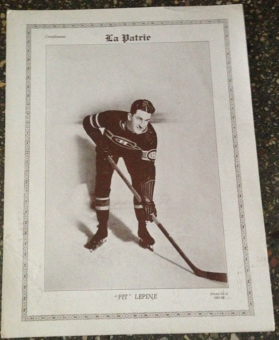 Pit Lepine Montreal Canadiens 1927 La Patrie
