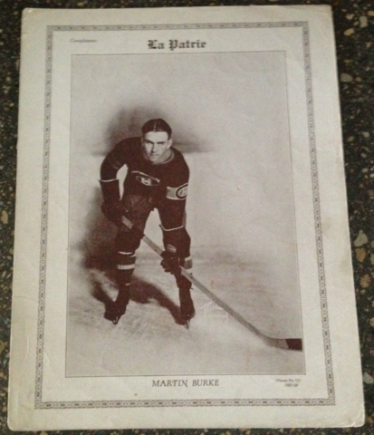 Marty Burke Montreal Canadiens 1927 La Patrie