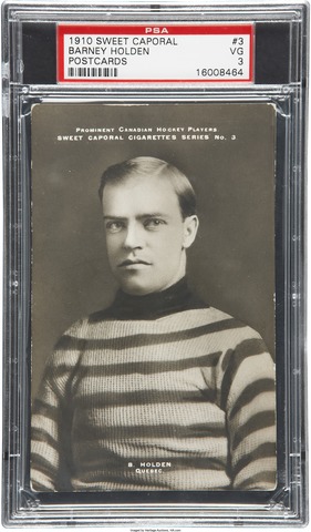 Barney Holden Hockey Card 1910 Sweet Caporal Postcards