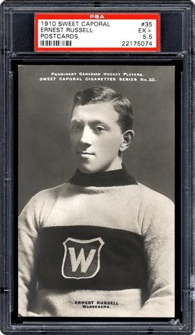 Ernest Russell Hockey Card 1910 Sweet Caporal Postcard