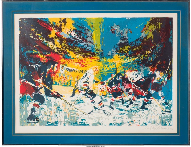 LeRoy Neiman Hockey Art 1974 "Ice Men" 